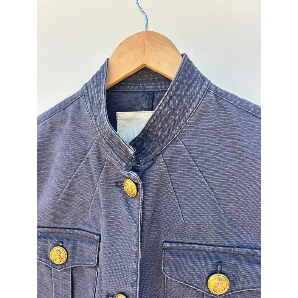 Denim & Supply Ralph Lauren Military Canvas Cotton Field Jacket Large Blue - Picture 6 of 10